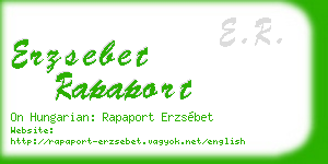 erzsebet rapaport business card